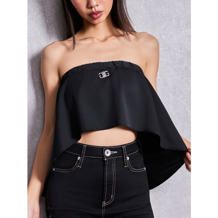 ブラック | BACK LONGベアトップス | GYDA