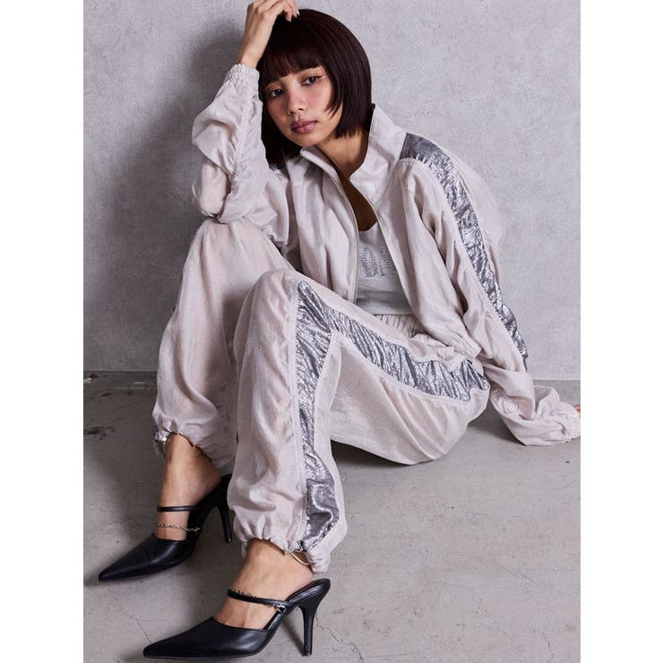 sacred edge cross shinyギャザーパンツ | GYDA | 詳細画像2 