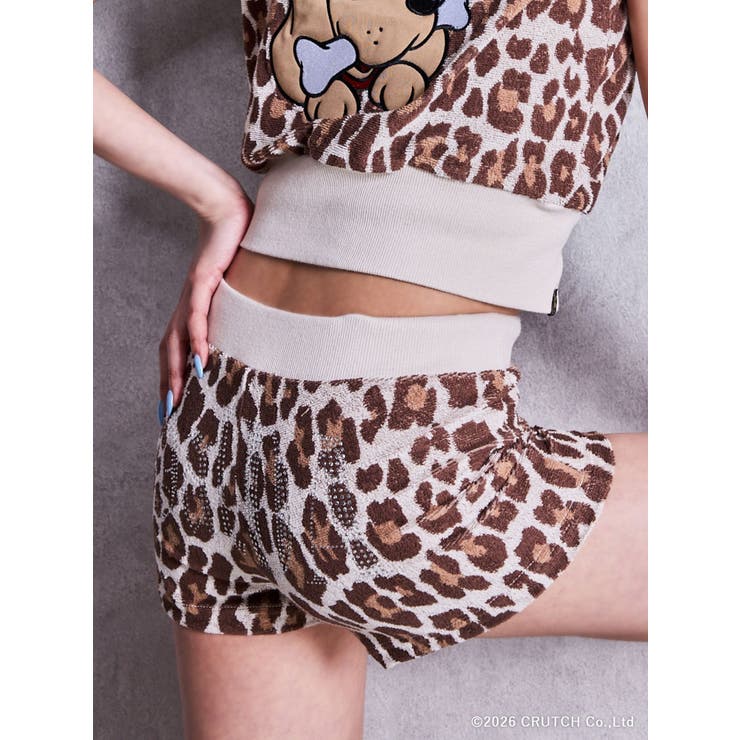 GYDA×GALFY leopard pile マイクロショートパンツ | GYDA | 詳細画像2 