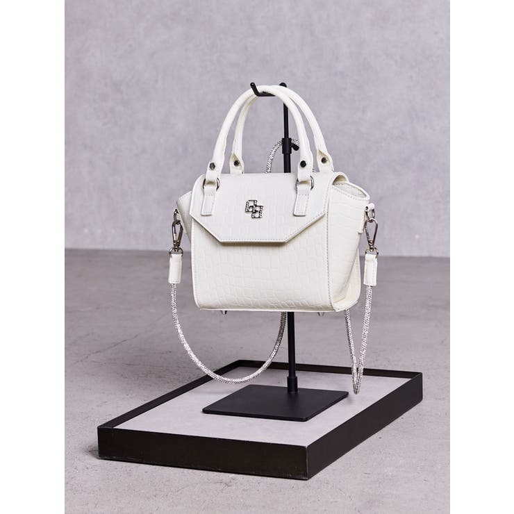 オフホワイト | GG エナメルクロコmini BAG | GYDA