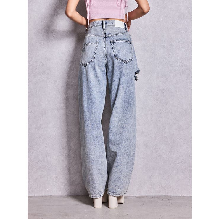 ハイウエストGYDA CUT OUT SIDE RIPPEDデニムパンツ | GYDA | 詳細画像16 