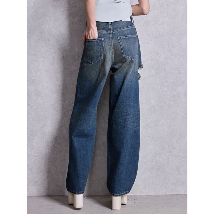 ハイウエストGYDA CUT OUT SIDE RIPPEDデニムパンツ | GYDA | 詳細画像20 