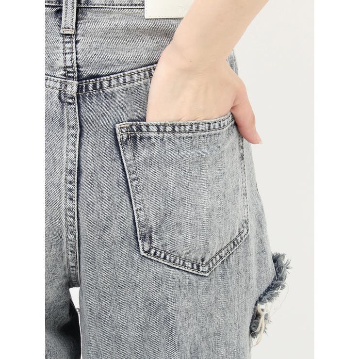 ハイウエストGYDA CUT OUT SIDE RIPPEDデニムパンツ | GYDA | 詳細画像25 