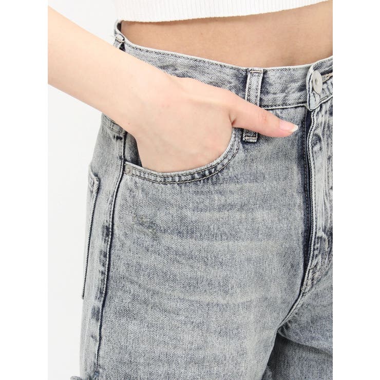 ハイウエストGYDA CUT OUT SIDE RIPPEDデニムパンツ | GYDA | 詳細画像26 