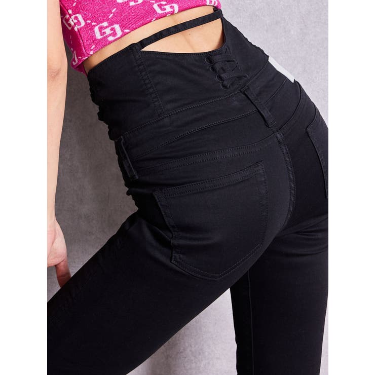 ハイウエストsacred edge crossフロントZIPレースアップスキニー… | GYDA | 詳細画像23 