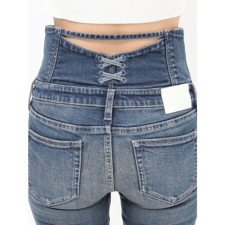 ハイウエストsacred edge crossフロントZIPレースアップスキニー… | GYDA | 詳細画像27 