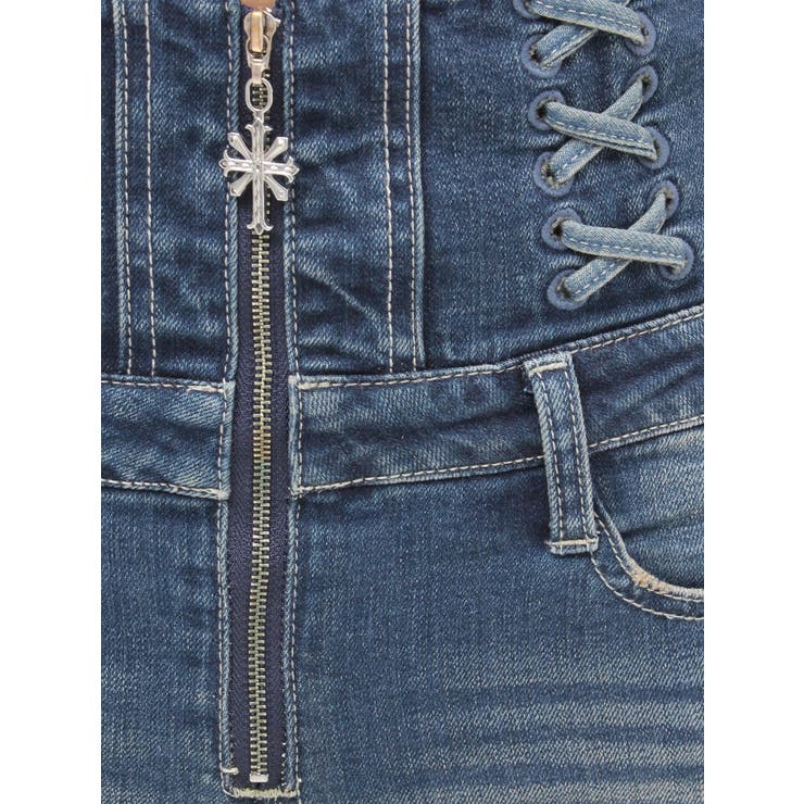 ハイウエストsacred edge crossフロントZIPレースアップスキニー… | GYDA | 詳細画像35 