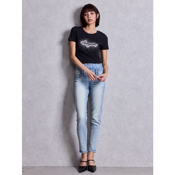 ハイウエストsacred edge crossフロントZIPレースアップスキニー… | GYDA | 詳細画像8 