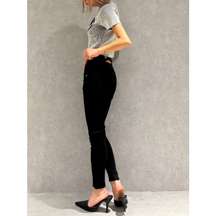 TINY】ハイウエストウエストクロススキニーデニムパンツ[品番