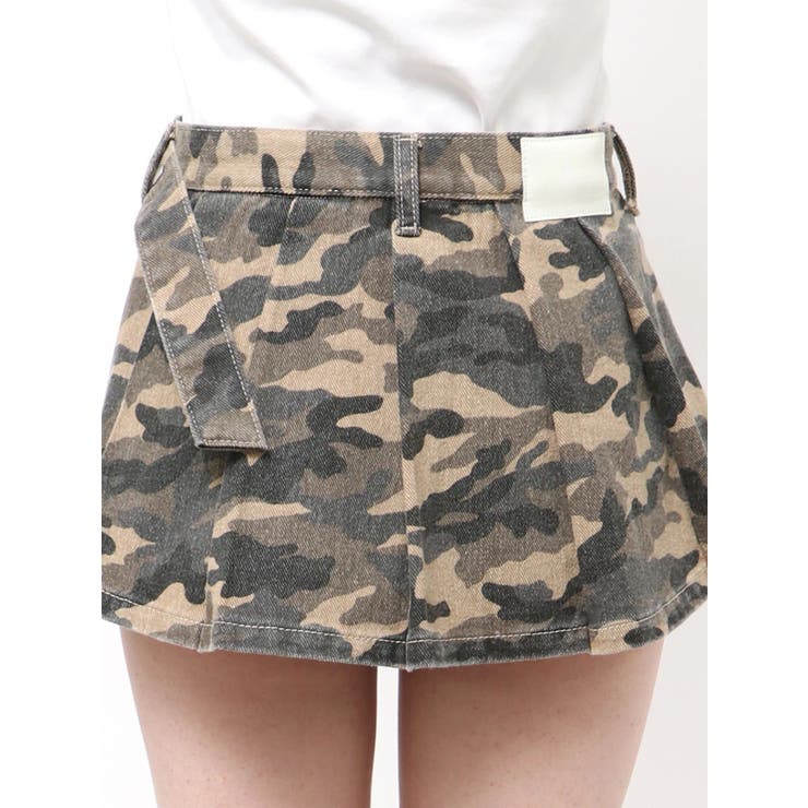 ハイウエストレイヤードプリーツスカートライクデニムショートパンツ | GYDA | 詳細画像37 