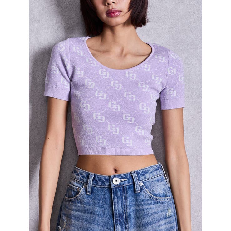 GG jacquardラメニットTOPS | GYDA | 詳細画像1 