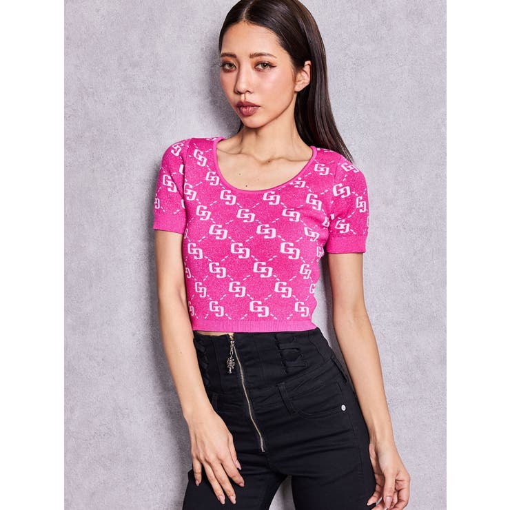 GG jacquardラメニットTOPS | GYDA | 詳細画像18 