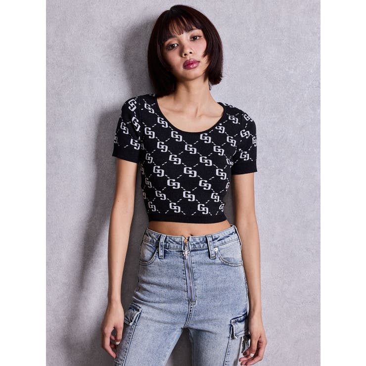 GG jacquardラメニットTOPS | GYDA | 詳細画像3 