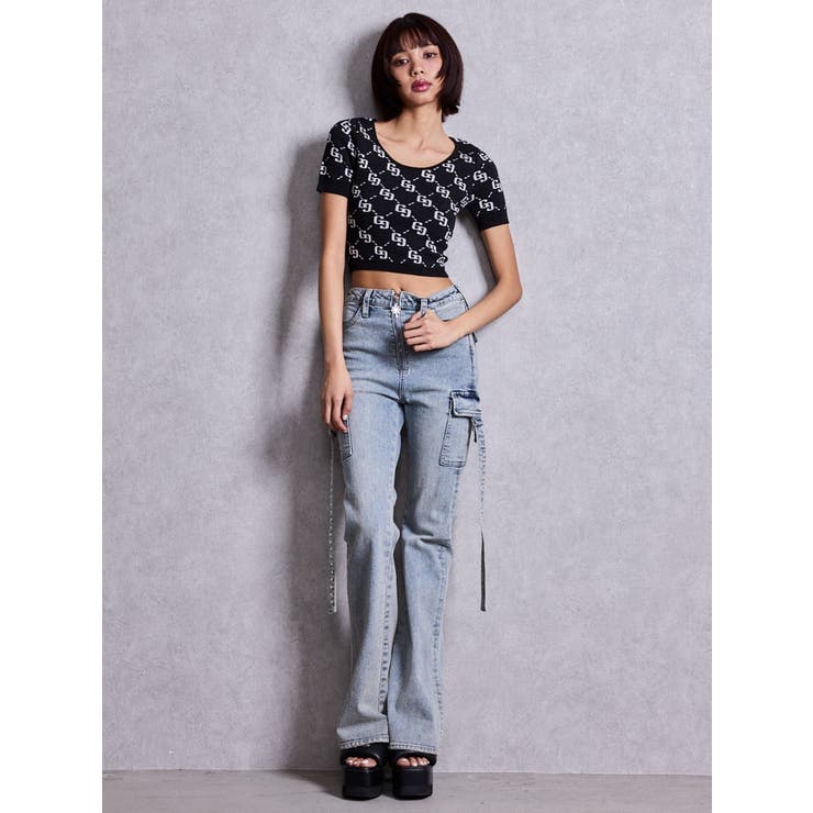 GG jacquardラメニットTOPS | GYDA | 詳細画像5 