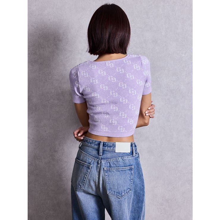 GG jacquardラメニットTOPS | GYDA | 詳細画像9 