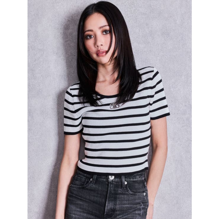 symmetry GYDAプレートハーフスリーブニットTOPS | GYDA | 詳細画像17 