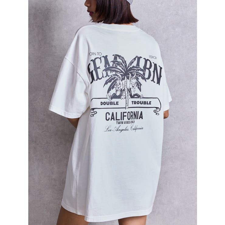 TWIN VIBES ONLY BUNNY BIG Tシャツ | GYDA | 詳細画像1 