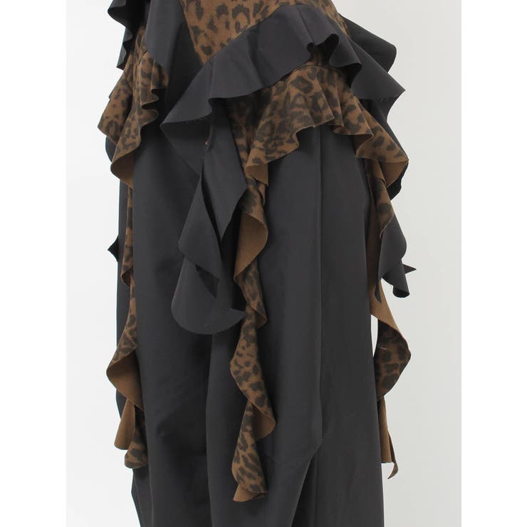 LEOPARD HEM DRAPE EDGEベアTOPS | GYDA | 詳細画像21 