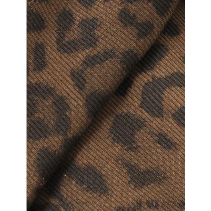 LEOPARD HEM DRAPE EDGEベアTOPS | GYDA | 詳細画像22 