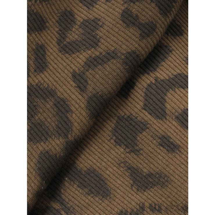 LEOPARD HEM DRAPE EDGEベアTOPS | GYDA | 詳細画像28 