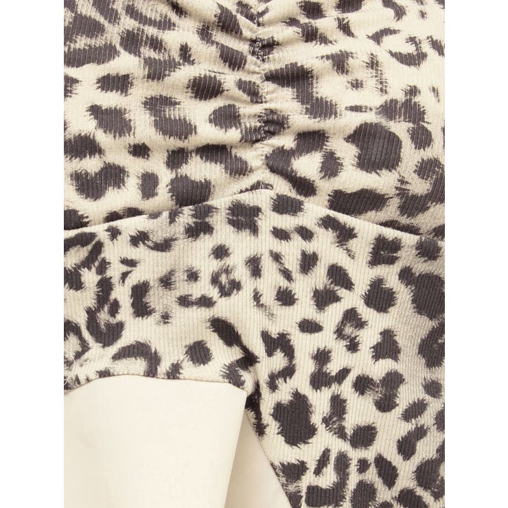 LEOPARD HEM DRAPE EDGEベアTOPS | GYDA | 詳細画像31 