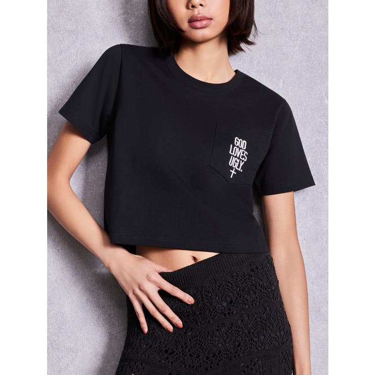 ブラック | GOD LOVES UGLY.ポケットTシャツ | GYDA