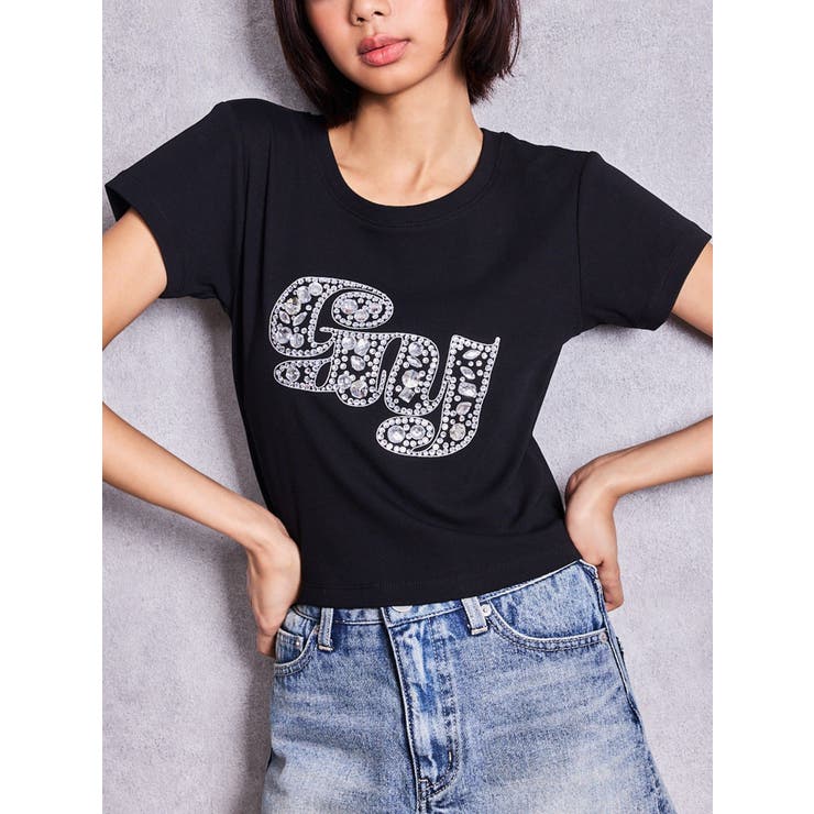 ブラック | gy bijou Tシャツ | GYDA