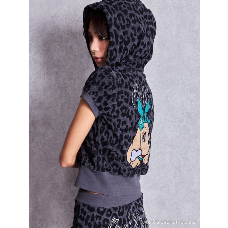 GYDA×GALFY leopard pileパーカー | GYDA | 詳細画像24 