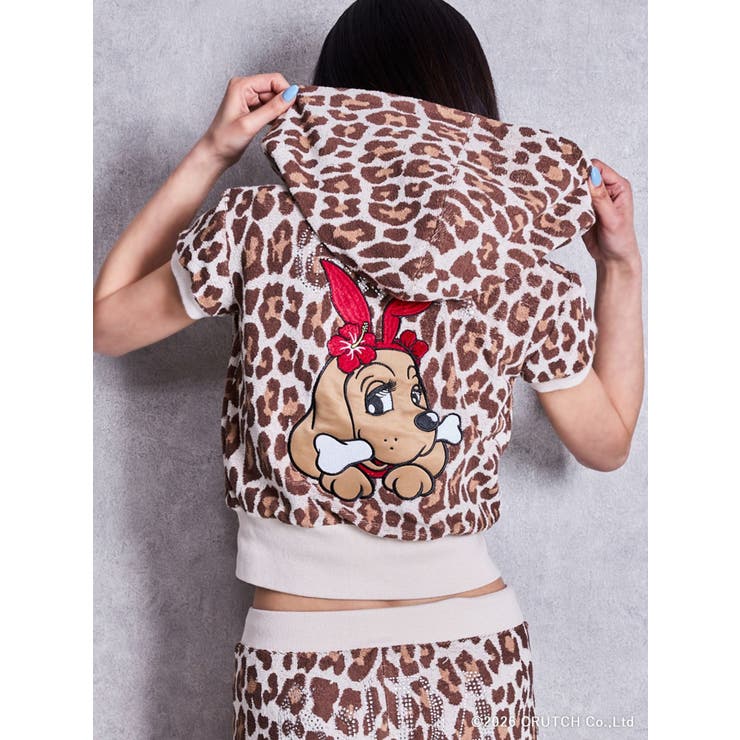 GYDA×GALFY leopard pileパーカー | GYDA | 詳細画像9 