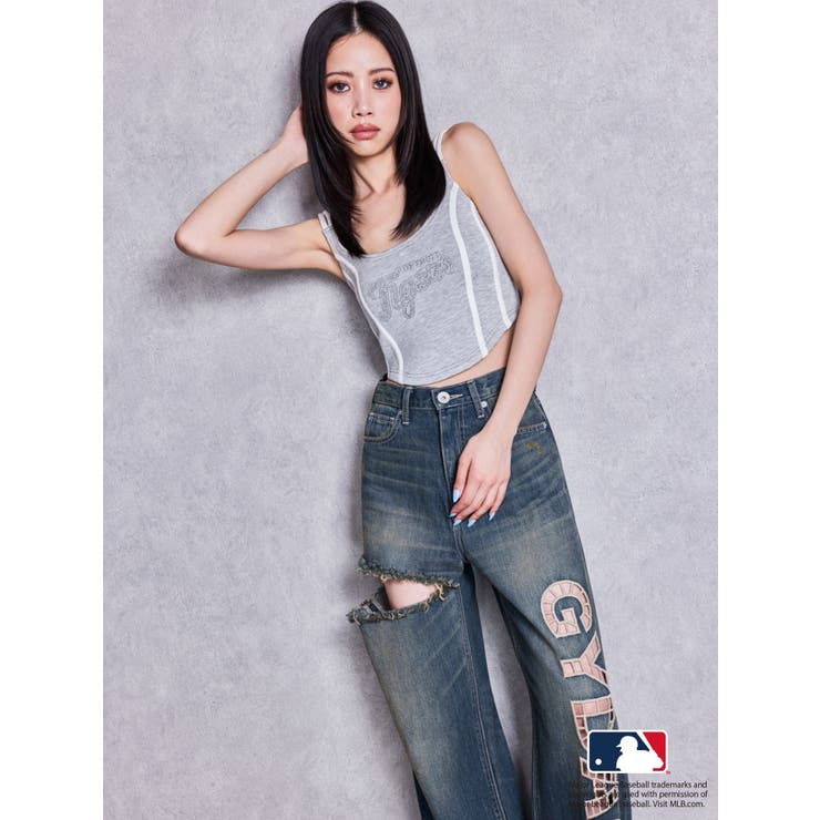 GYDA［MLB］bijou logo line ビスチェ | GYDA | 詳細画像26 