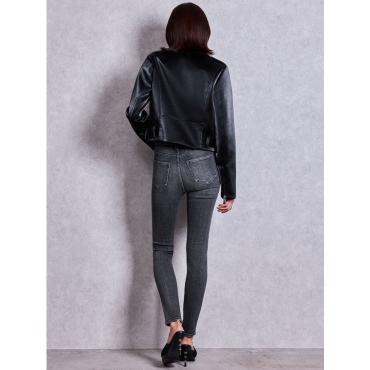 フェイクレザーライダースジャケット | GYDA | 詳細画像8 