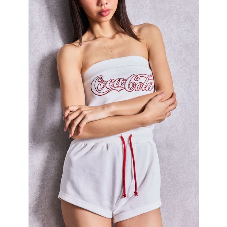 オフホワイト | Coca-Cola GLITTER embroideryロンパース | GYDA