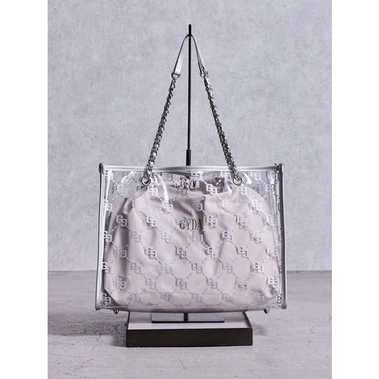 アイボリー | GG glitter print clearトートBAG | GYDA