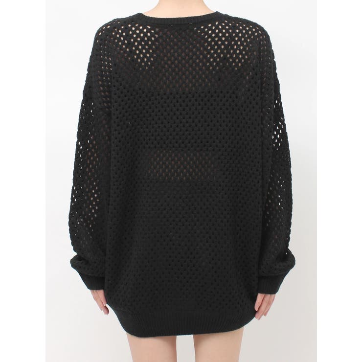 Valdy empire embroideryメッシュニットトップス | GYDA | 詳細画像17 