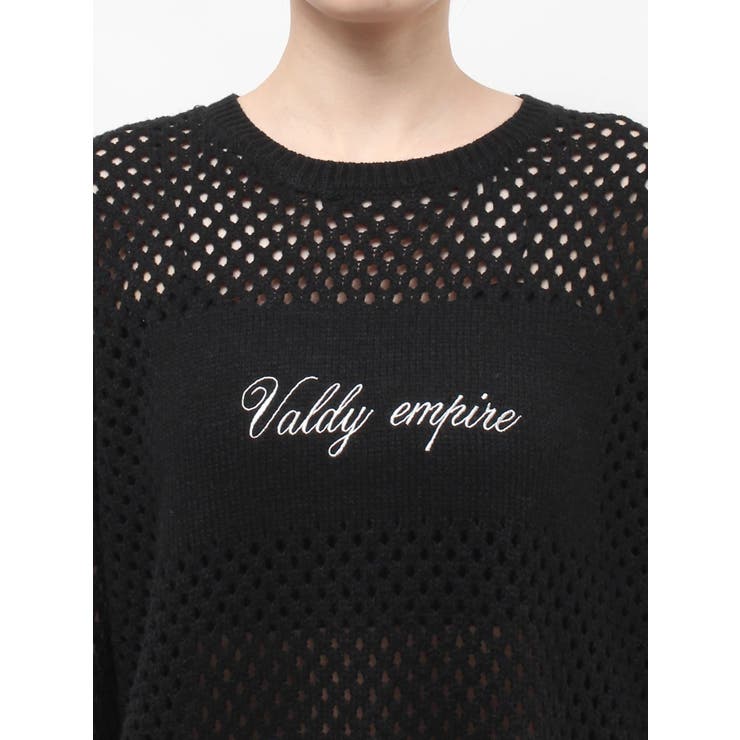 Valdy empire embroideryメッシュニットトップス | GYDA | 詳細画像18 