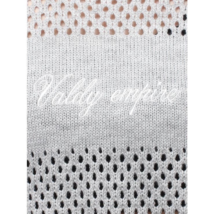 Valdy empire embroideryメッシュニットトップス | GYDA | 詳細画像24 
