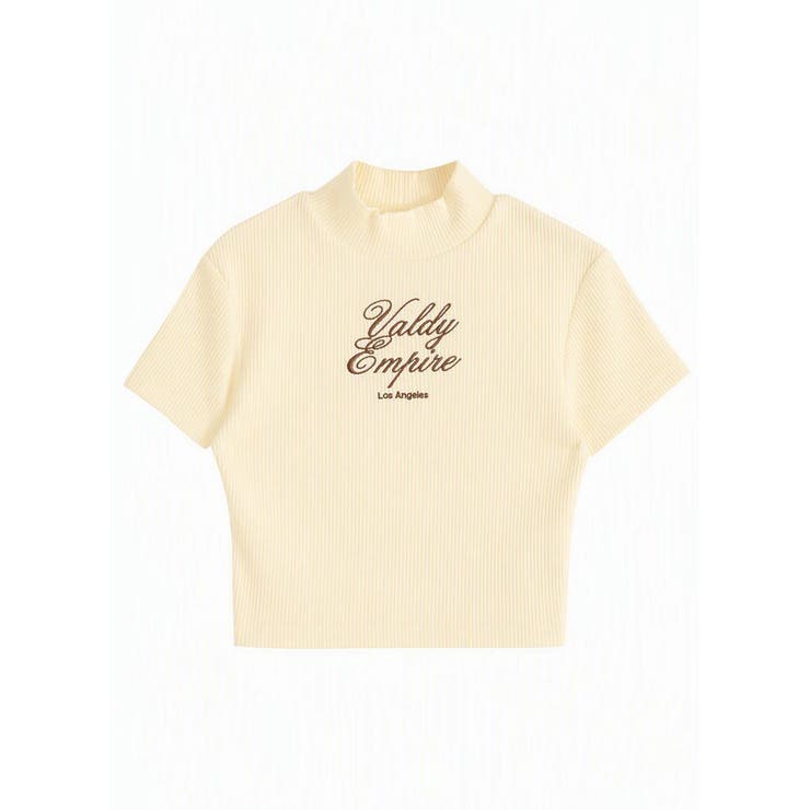 Valdy Empireハーフスリーブテレコタートルトップス | GYDA | 詳細画像30 