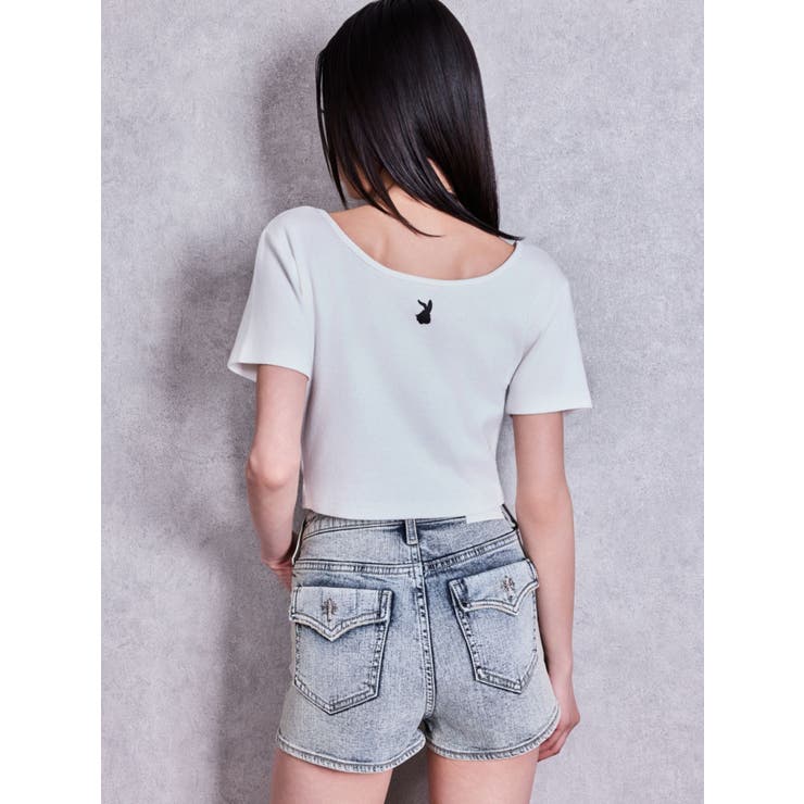 BUNNY 2WAYレースアップショートTシャツ | GYDA | 詳細画像15 