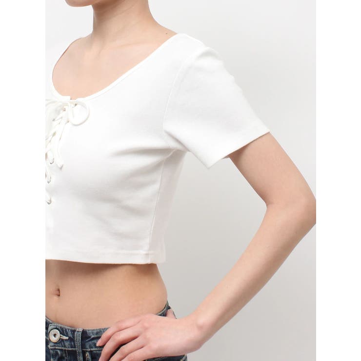 BUNNY 2WAYレースアップショートTシャツ | GYDA | 詳細画像22 