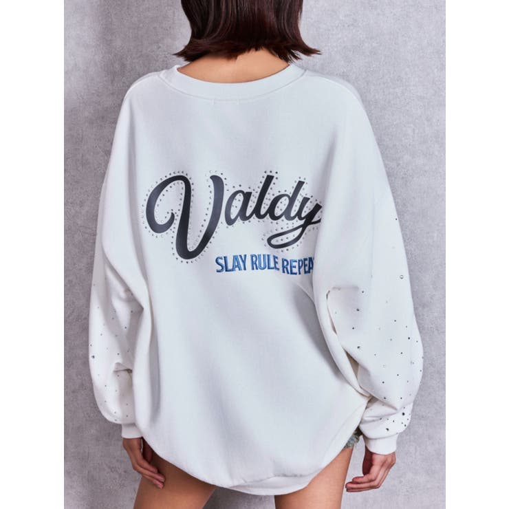 オフホワイト | Valdy studded bijouスウェットトップス | GYDA