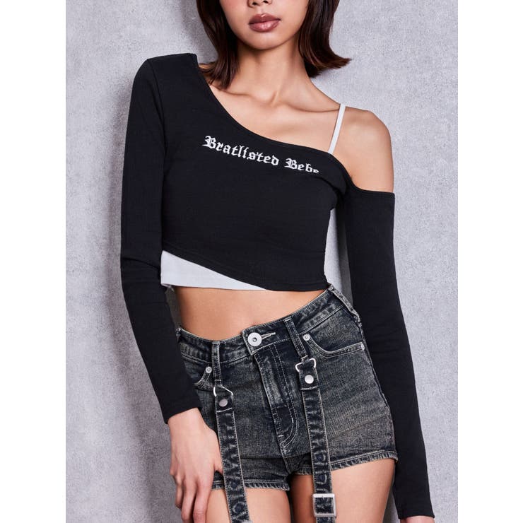 ブラック | Bratlisted Bebeワンショルデザイントップス | GYDA