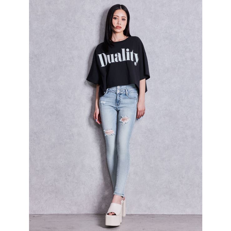 DualityルーズショートTシャツ | GYDA | 詳細画像5 