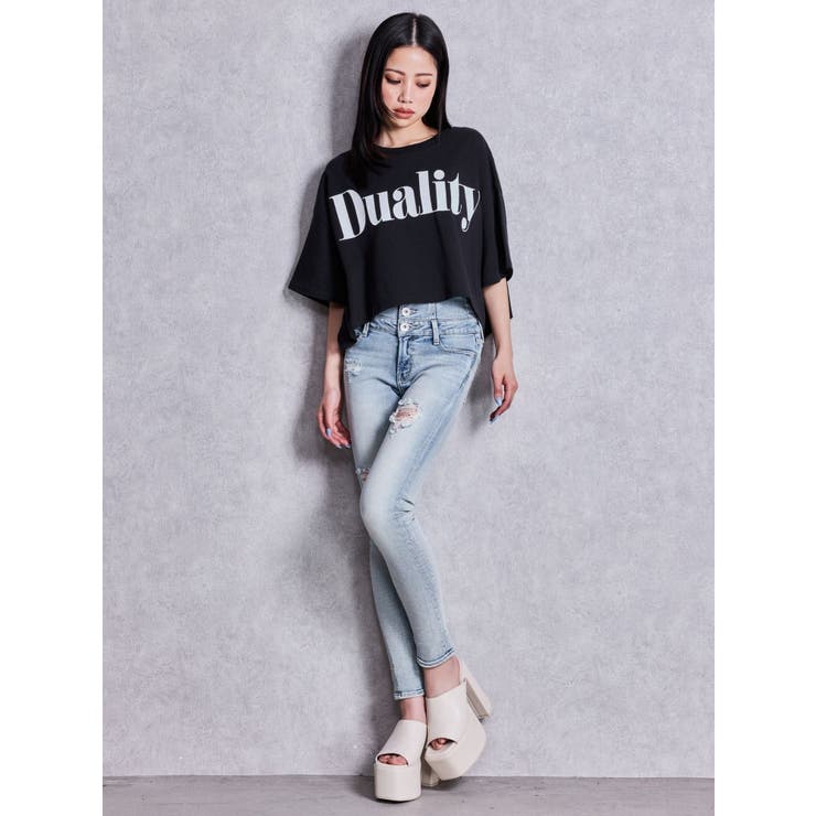 DualityルーズショートTシャツ | GYDA | 詳細画像6 