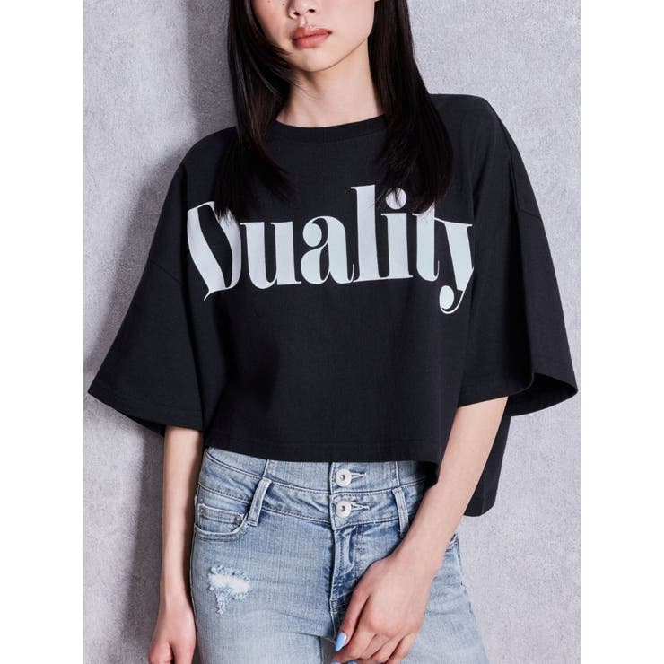 ブラック | DualityルーズショートTシャツ | GYDA