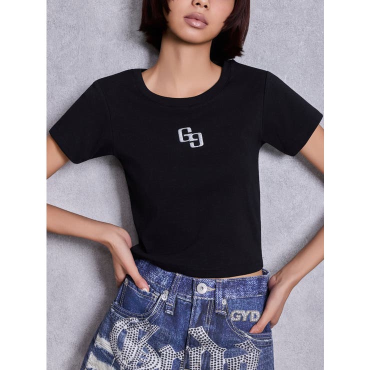 ブラック | GLITTER GG Tシャツ | GYDA