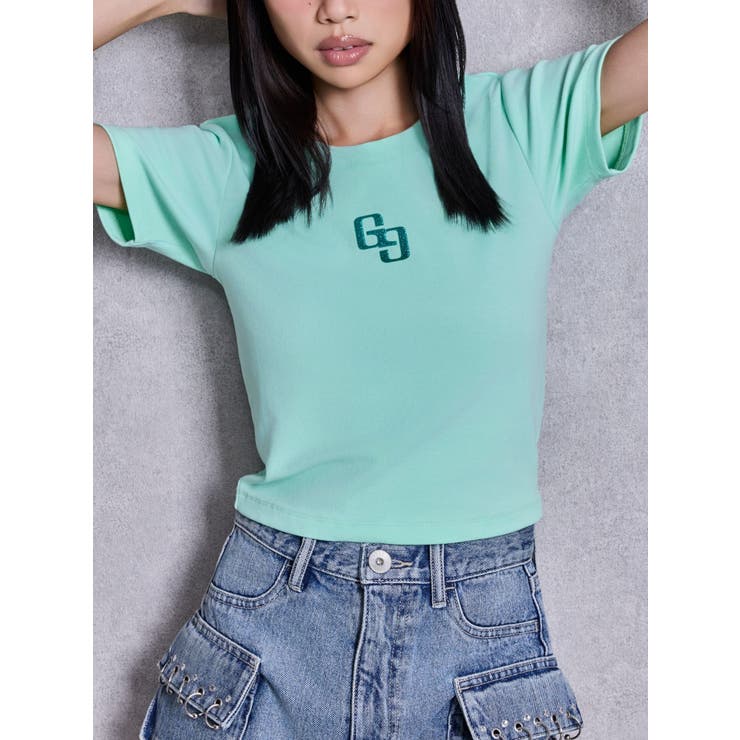 ミントグリーン | GLITTER GG Tシャツ | GYDA