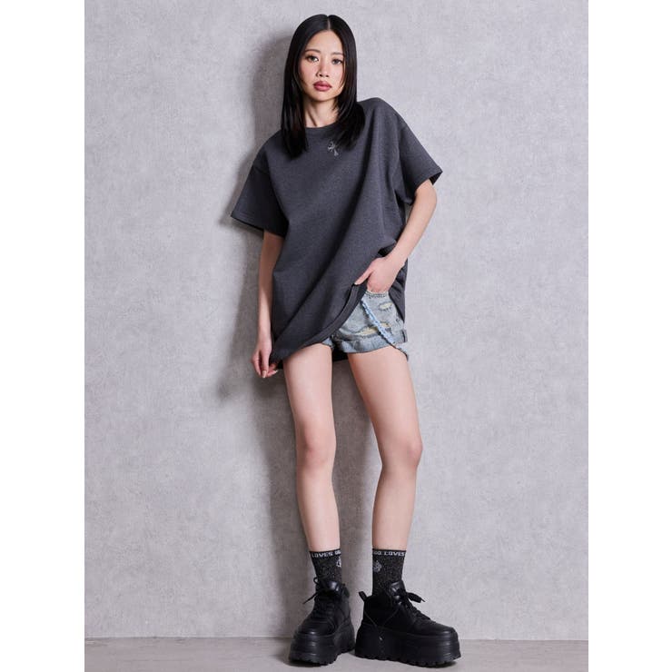 sacred edge cross emboss BIG Tシャツ | GYDA | 詳細画像17 