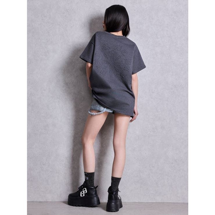 sacred edge cross emboss BIG Tシャツ | GYDA | 詳細画像19 