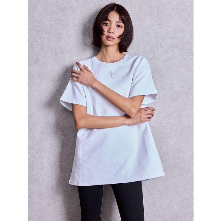 sacred edge cross emboss BIG Tシャツ | GYDA | 詳細画像3 