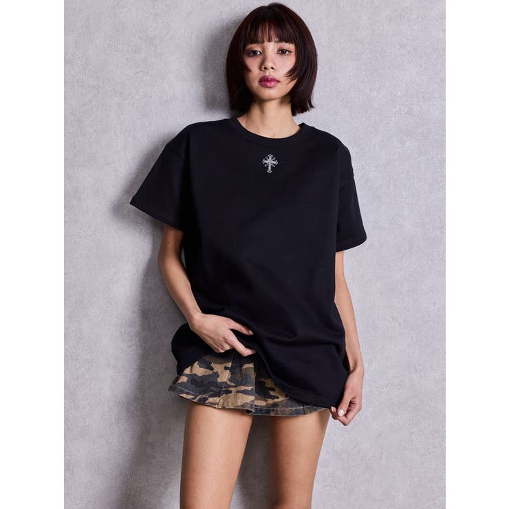 sacred edge cross emboss BIG Tシャツ | GYDA | 詳細画像7 